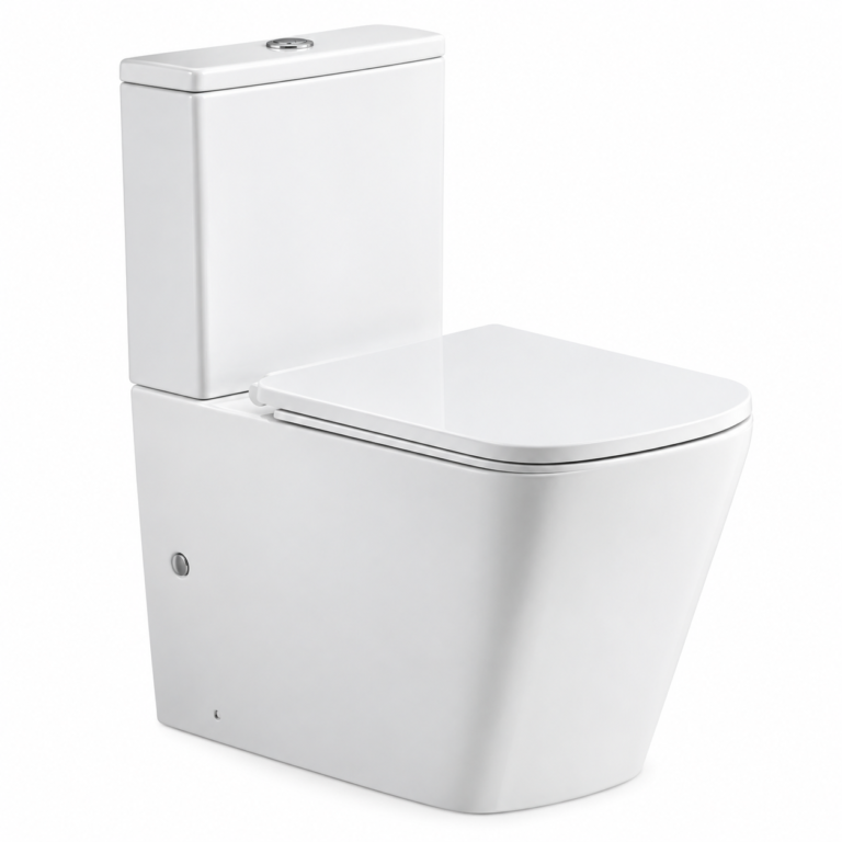 WC à poser sans bride, forme carrée