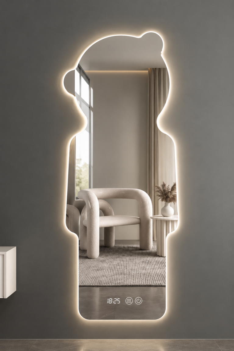 Miroir mural forme ours