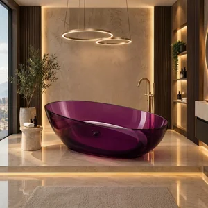 Baignoire moderne dans une salle de bain élégante