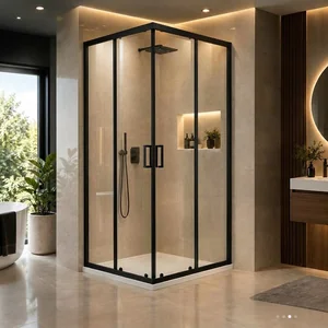 Cabine de douche moderne avec parois en verre