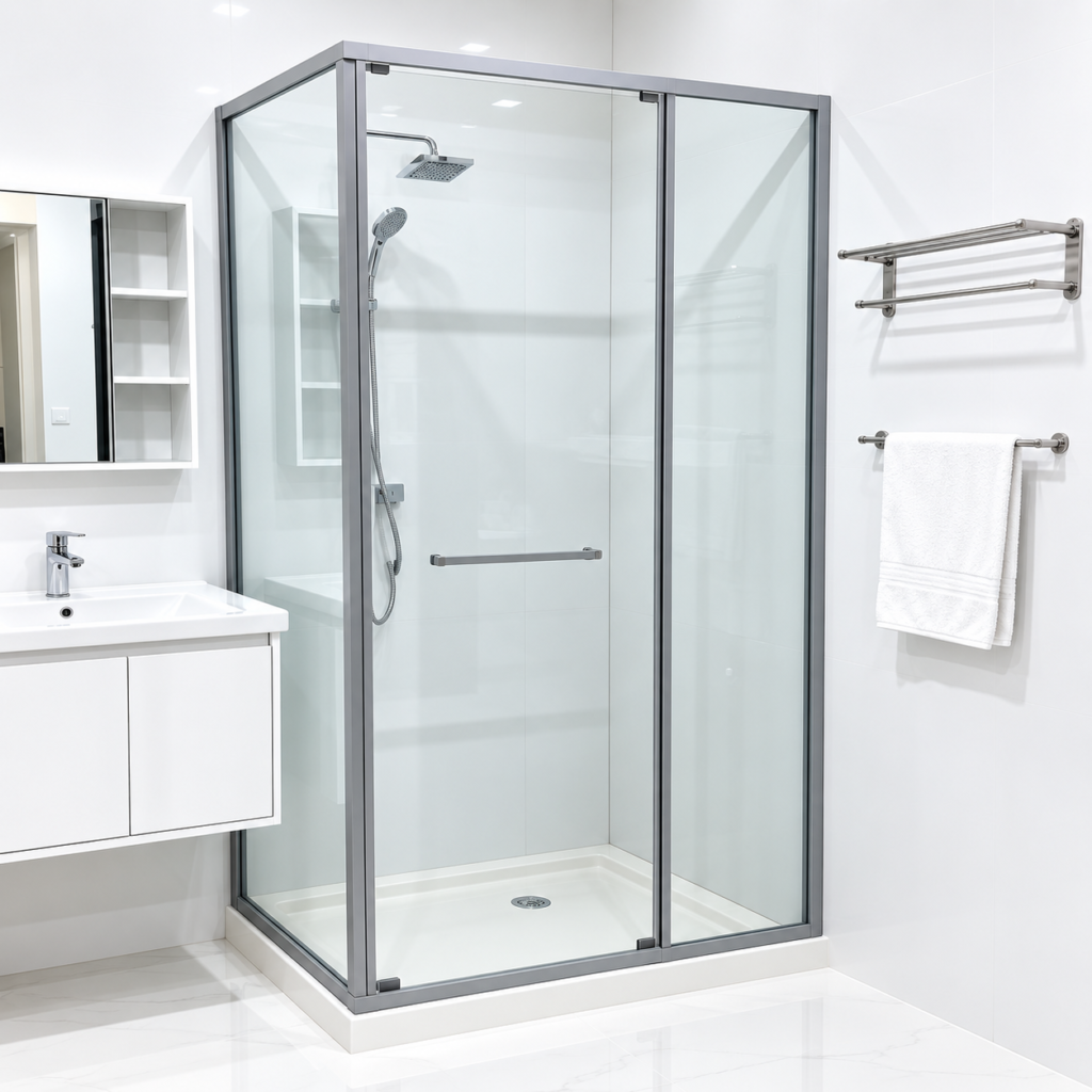 Cabine de Douche Rectangulaire en Verre Trempé