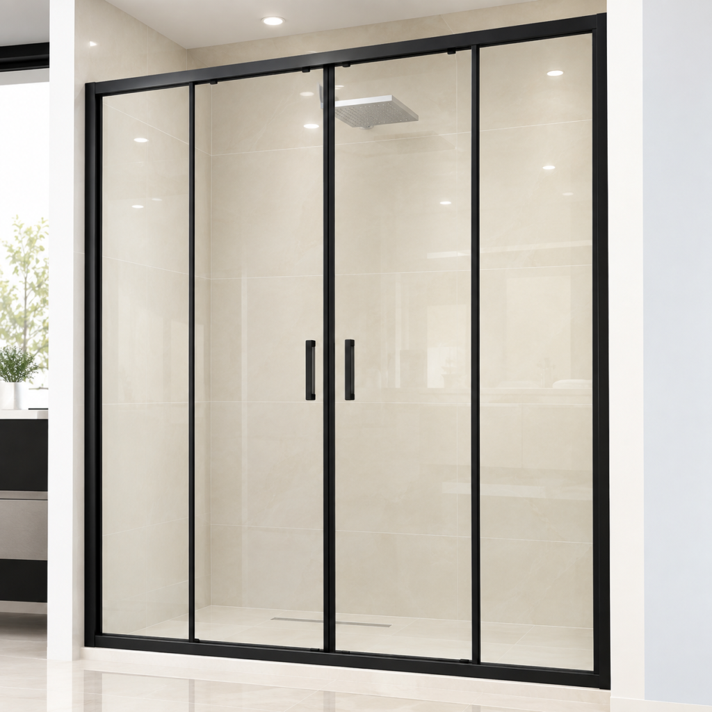 Paroi de Douche Coulissante 4 Panneaux